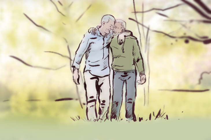 2 hommes heureux